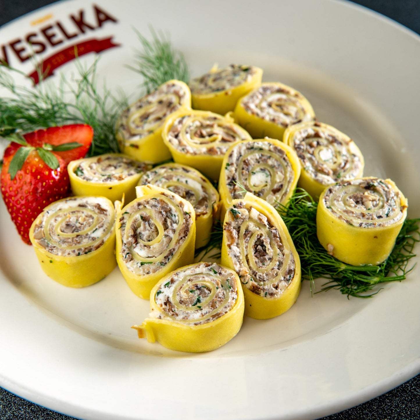 Roasted Mushroom & Whipped Cheese Roll-Up