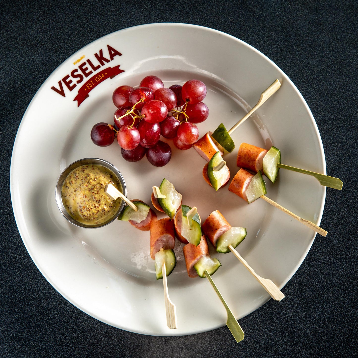 Kabanos-Pickle Skewer