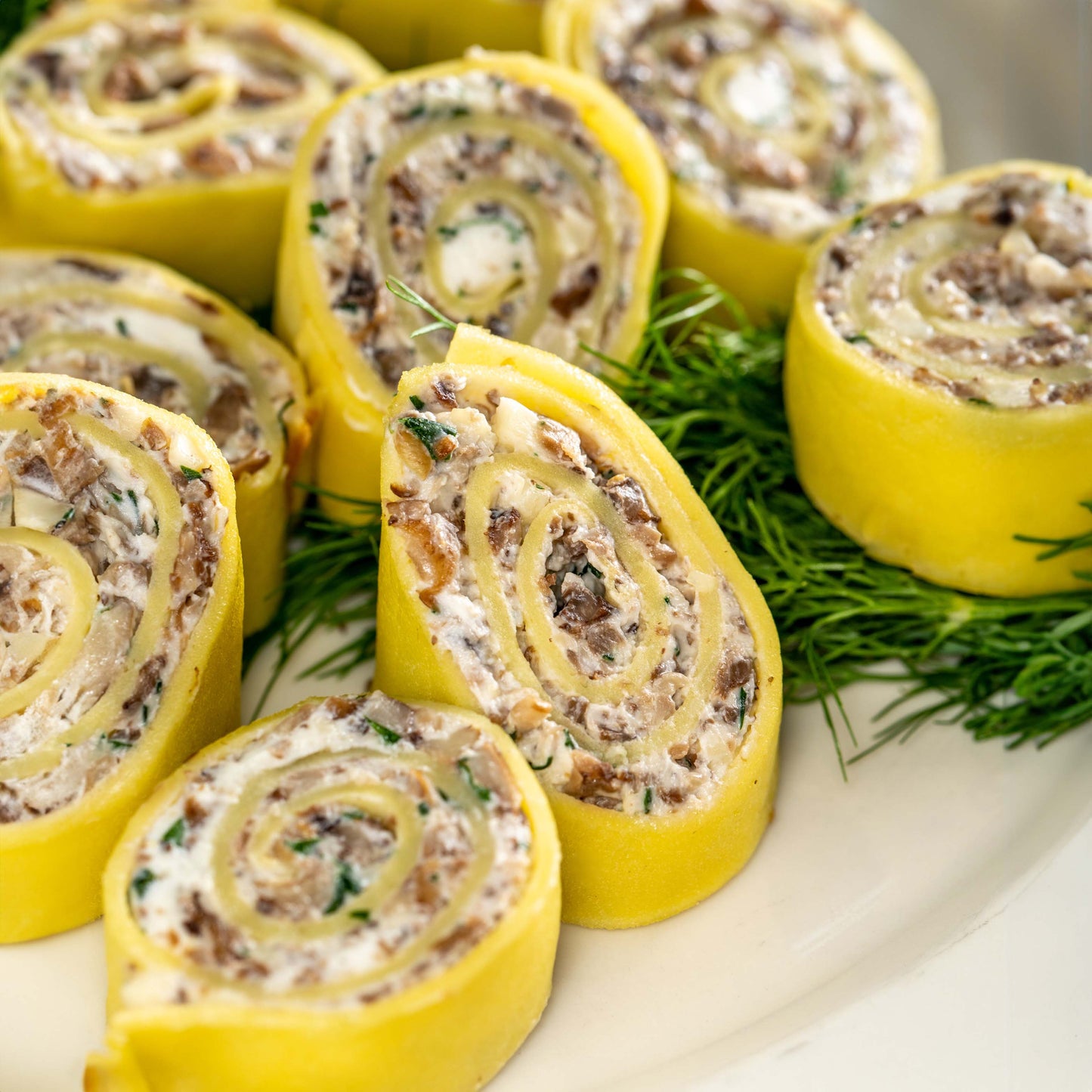 Roasted Mushroom & Whipped Cheese Roll-Up